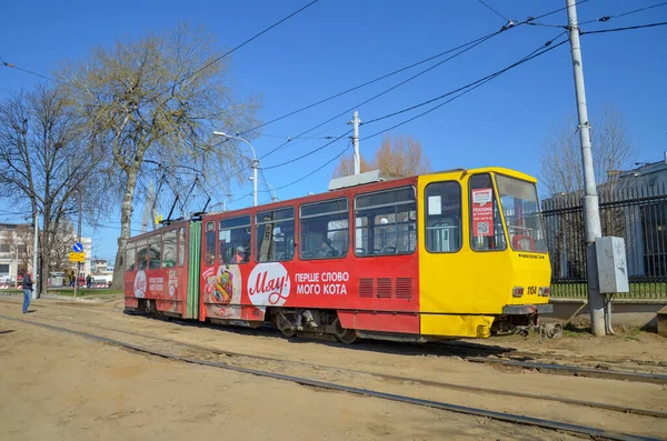 Lviv Ukraine 1Er Avril 2019 Tram Tatra Kt4D 1154 Erfurt — Photo