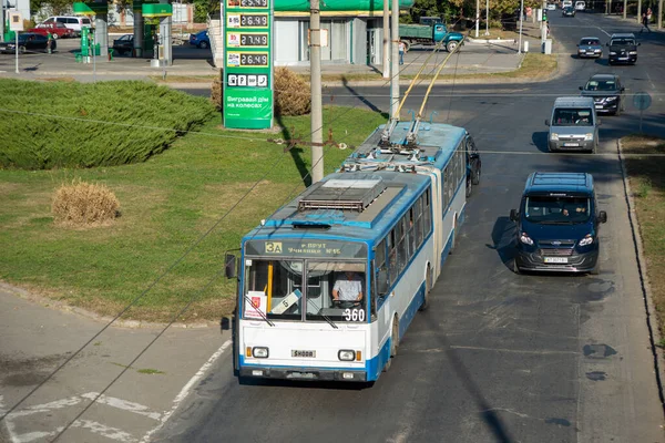 Chernivtsi Ukraine Вересня 2020 Тролейбус Skoda 15Tr 360 Острава 3512 — стокове фото
