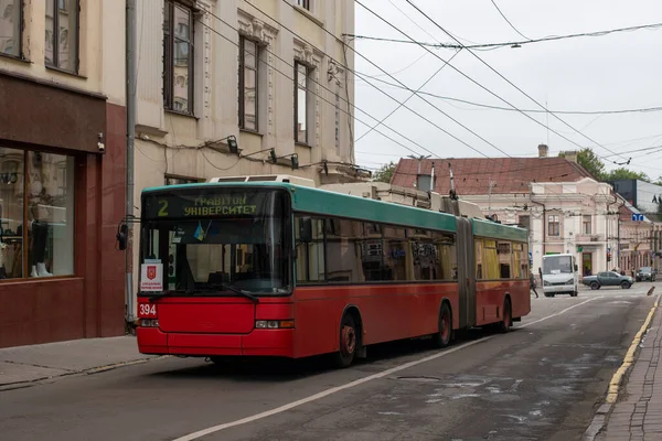 Chernivtsi Ukraine Oktober 2020 Obus Hess Swisstrolley 394 Biel Mit — Stockfoto