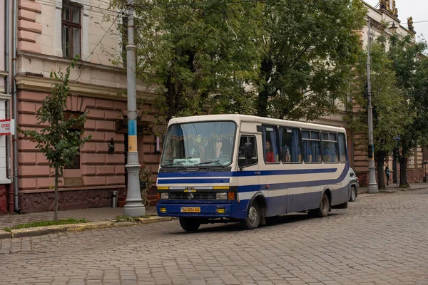 Chernivtsi Ucrania Octubre 2020 Autobús Baz A079 Caballo Con Los —  Fotos de Stock