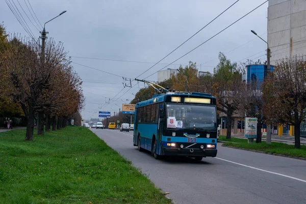 Chernivtsi Ukrajina Října2020 Trolejbus Den Oudsten B88 Volvo 351 Arnhem — Stock fotografie