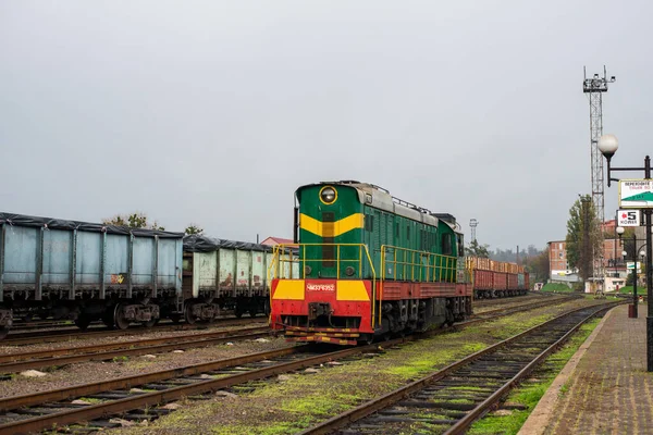 Chernivtsi Ukraine Octobre 2020 Chme3T 6352 Locomotive Dans Ville Tchernivtsi — Photo