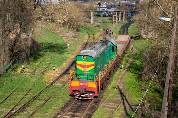 Chernivtsi Ukraine Kwietnia 2021 Lokomotywa Chme3 2637 Mieście Czerniowce — Zdjęcie stockowe