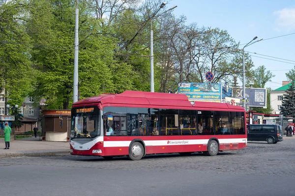 Ivano Frankivsk Ukraine May 2021 Trolleybus Bkm 321 238 Riding — Foto de Stock