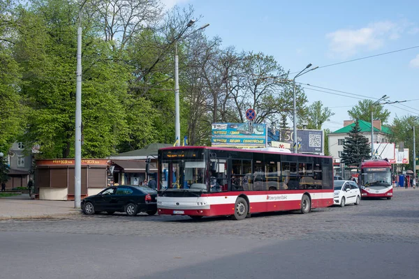 Ivano Frankivsk Ucrânia Maio 2021 Ônibus Bogdan A701 Equitação Com — Fotografia de Stock