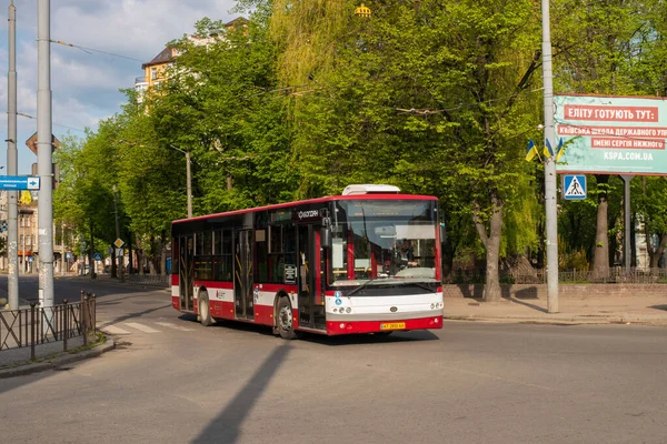 Ivano Frankivsk Ucrânia Maio 2021 Ônibus Bogdan A701 Equitação Com — Fotografia de Stock