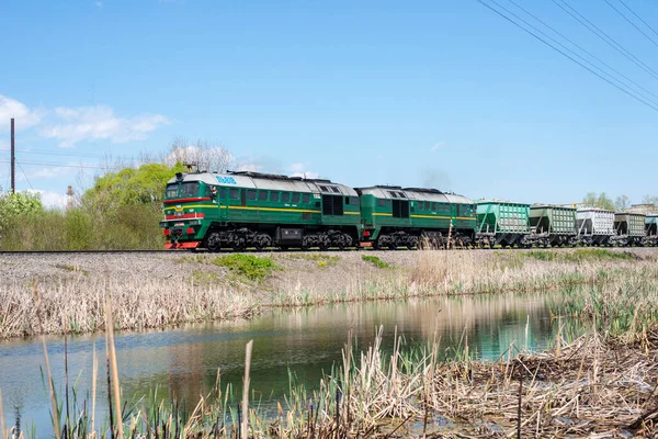 Yamnytsya Ukraine Mai 2021 Locomotive 2M62 0893 Dans Oblast Ivano — Photo