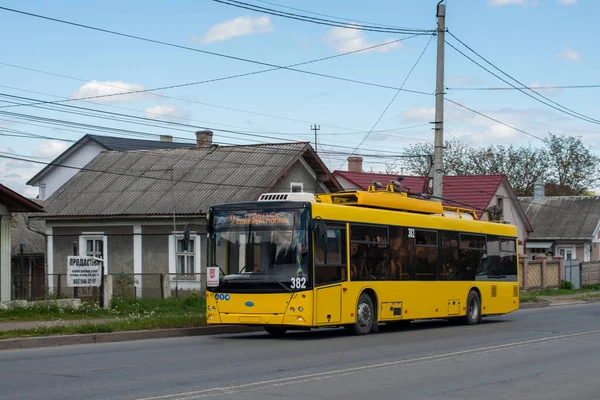 Chernivtsi Ukraine Mei 2021 Trolleybus Dnipro T203 Maz 382 Rijden — Stockfoto