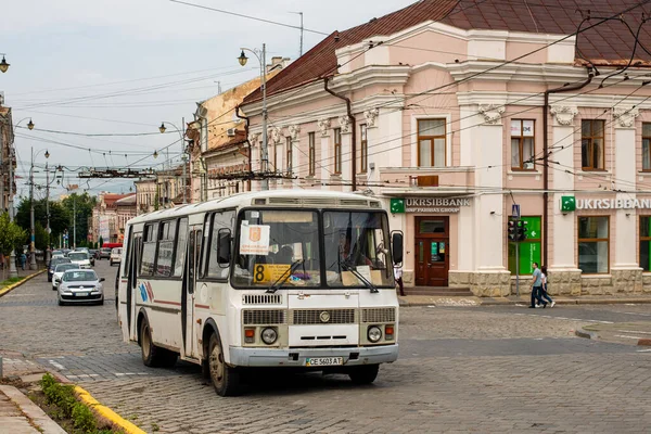 Chernivtsi Ukraine Juillet 2021 Bus Paz 4234 Cheval Avec Des — Photo