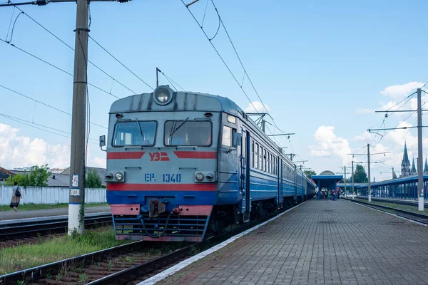 Lviv Ukraina Jule 2021 Tåg Er2 1340 Lviv — Stockfoto