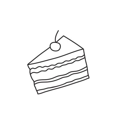 Kek dilimi ve karalama şeklinde mumlar. beyaz arkaplanda izole