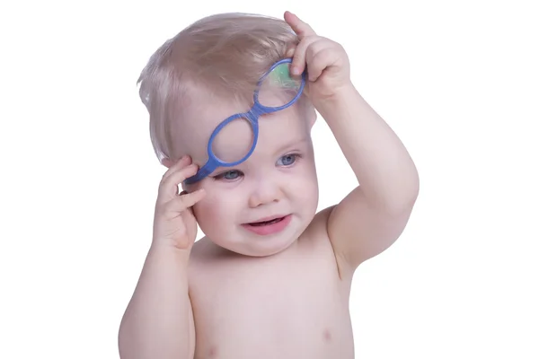 Infant with eyeglasses — Stock Photo, Image