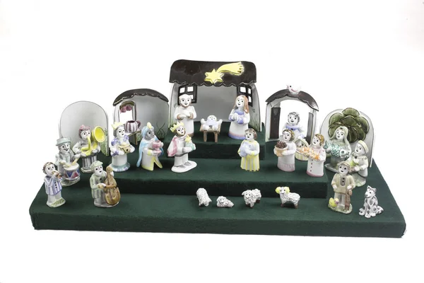 Handmade Nativity scene — Stock Photo, Image