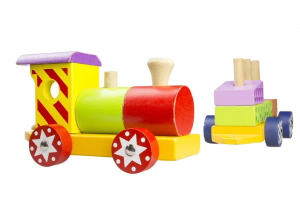 Locomotiva in legno per bambini — Foto Stock