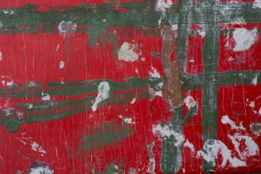 old cracked varnish on a wooden board