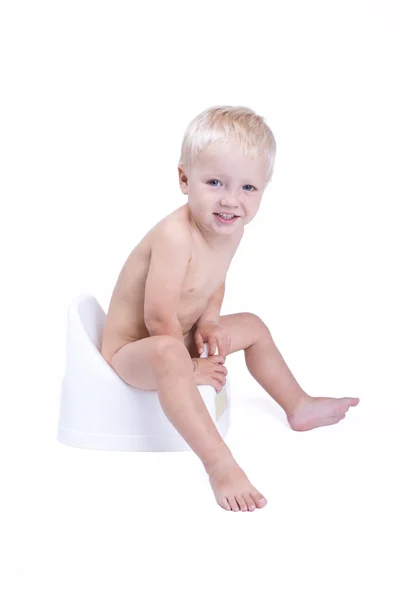 Child on potty — Stock Photo, Image