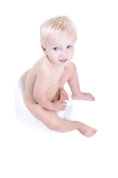 Child on potty — Stock Photo, Image