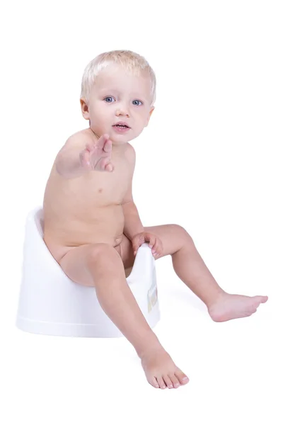 Child on potty — Stock Photo, Image