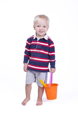 Çocuk kum kova ve küçük kürek