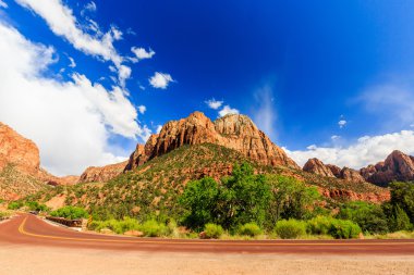 doğal zion yol. Zion national park iç yol. Utah, ABD.