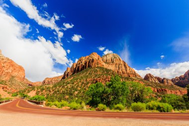 doğal zion yol. Zion national park iç yol. Utah, ABD.