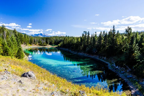 Tercer Lago, Valle de los 5 Lagos, Parque Nacional Jasper, Alberta —  Fotos de Stock