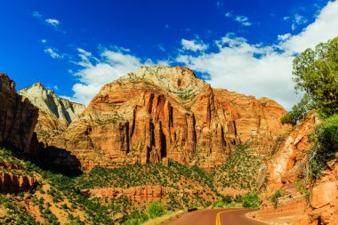 doğal zion yol. Zion national park iç yol. Utah, ABD.
