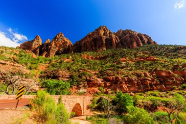 doğal zion yol. Zion national park iç yol. Utah, ABD.