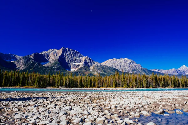 Fiume di Athabasca, Icefield Parkway, Parco nazionale Jasper, Canada — Foto Stock