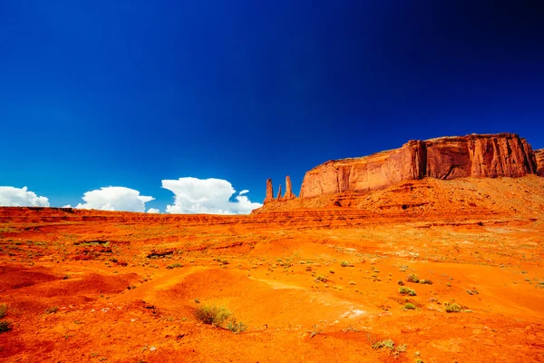 Tre systrar, Monument Valley, Arizona, Usa — Stockfoto