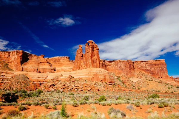 Los tres chismes en el Parque Nacional Arches, Utah, EE.UU. — Foto de Stock