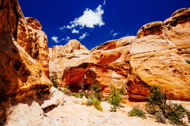 Doğal Arch, Hickman Köprüsü, Capitol resif Milli Parkı, Utah, 