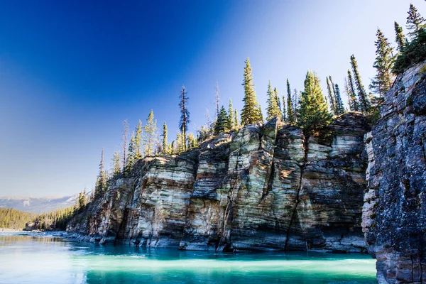 Cataratas de Athabasca, Icefield Parkway, Parque Nacional Jasper — Fotografia de Stock