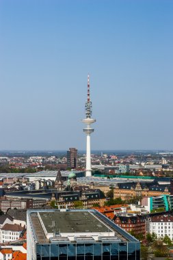 Almanya hamburg şehir merkezinin havadan görünümü