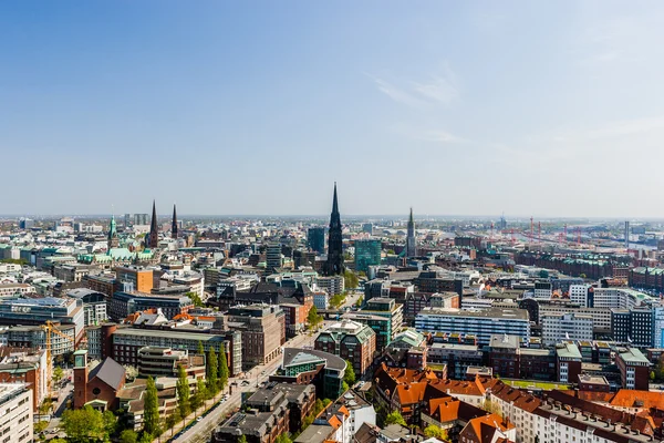 Aerial view of Hamburg city center, Germany — Stock Photo, Image