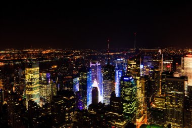 Manhattan New York City, Amerika Birleşik Devletleri geceleri alt