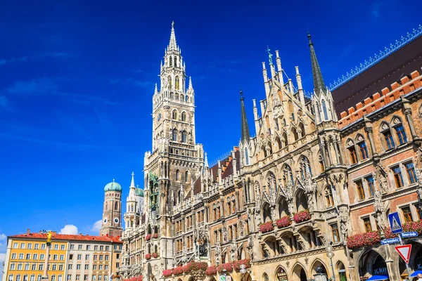 Het nieuwe stadhuis, München, Beieren, Duitsland — Stockfoto