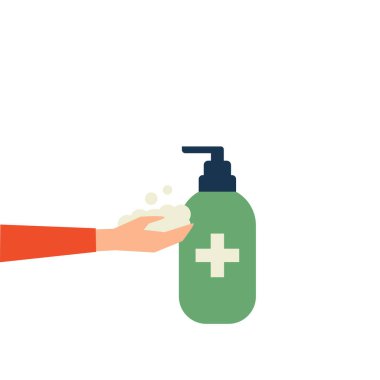 Dezenfektanla el yıkama.