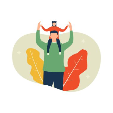 Vektör çizimi, Charcater ile Babalar Günü konsepti