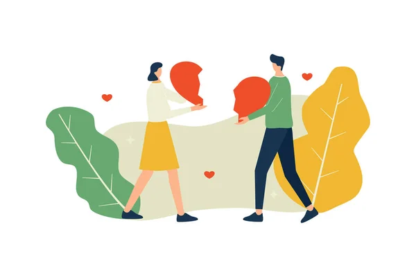 Ilustración Vectorial Concepto Pareja Amor Gráficos Vectoriales