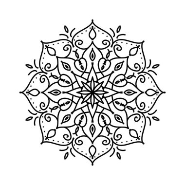 Mandala. Klasik dekoratif elementler. El çizimi arkaplan