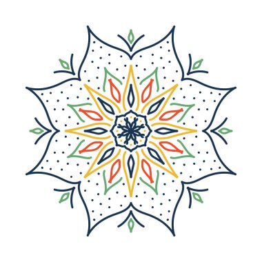 Mandala. Klasik dekoratif elementler. El çizimi arkaplan