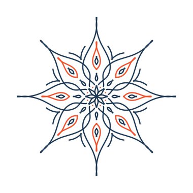 Mandala. Klasik dekoratif elementler. El çizimi arkaplan