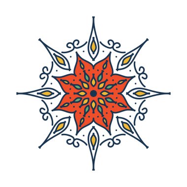 Mandala. Klasik dekoratif elementler. El çizimi arkaplan