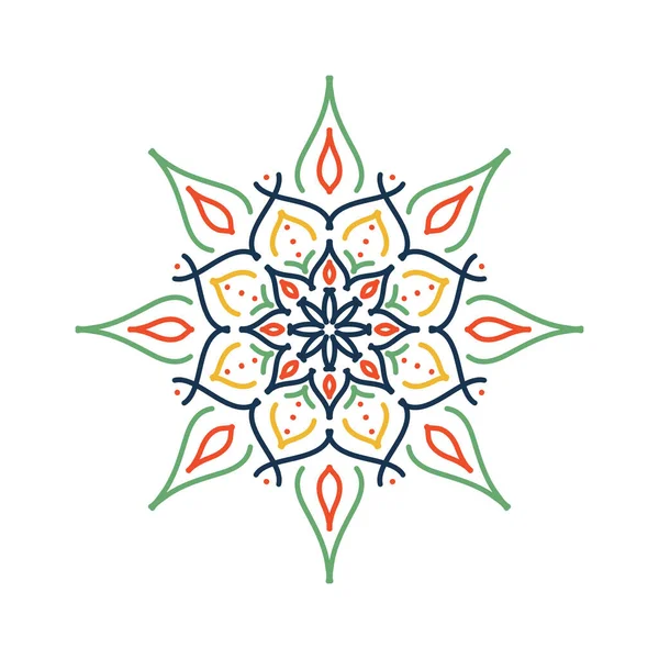 Mandala Elementi Decorativi Vintage Sfondo Disegnato Mano — Vettoriale Stock