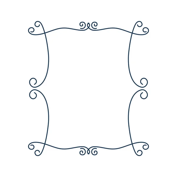 線路のフレーム シンプルな境界線の装飾 — ストックベクタ