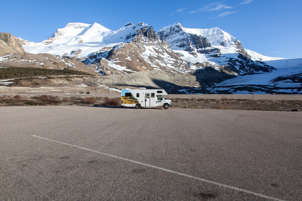 Motorhome and Glacier