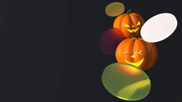 Geometrické Slavnostní Zázemí Pro Halloweenské Prázdniny Šťastné Dýně Abstraktní Matné — Stock fotografie