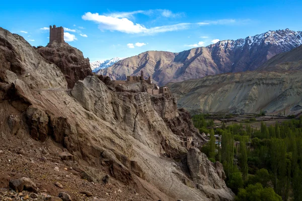 Lamayuru монастир, переглянути Lamayuru монастиря в Лех Ладакх, в — стокове фото