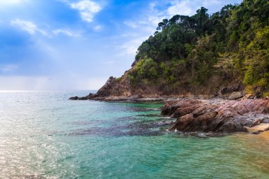 güzel tropik sahil görünümü.